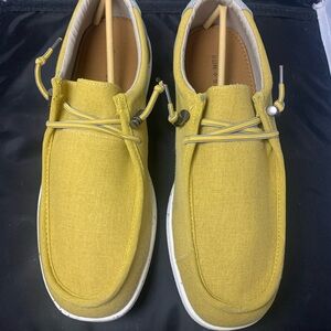 Sun + Stone Brian Yellow Canvas Shoes Men’s Size 10 New in‎ Box